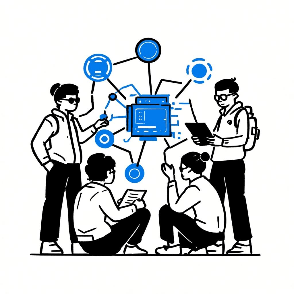 Echipa Cod Network lucrează împreună la infrastructura de rețea